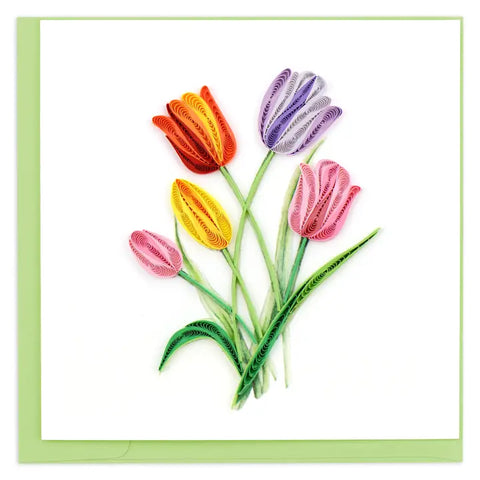 Quilling Cards Spring Tulips