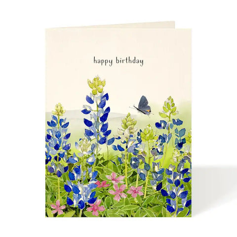 Felix Doolittle Birthday Bluebonnets Card