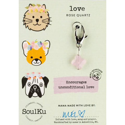 Rose Quartz Pet Collar Charm