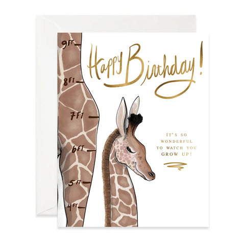 Good Juju Growing Giraffe Card