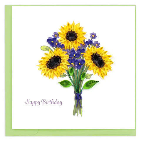 Quilling Cards Sunflower Bouquet