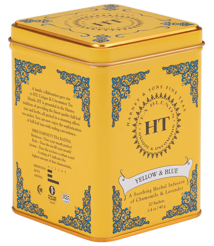 Yellow and Blue Tea Tin