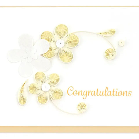 Quilling Cards Floral Congrats Enclosure Card
