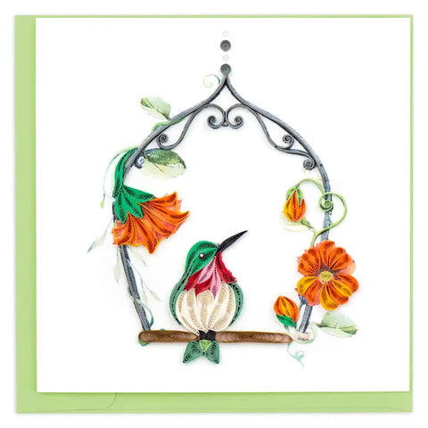 Quilling Cards Hummingbird Swing Card