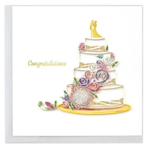 Quilling Cards Congratulations Wedding Cake