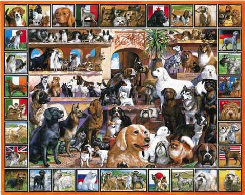 World of Dogs Puzzle,  White Mountain Puzzles 1000 Pieces