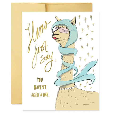 Good Juju Llama Birthday Card