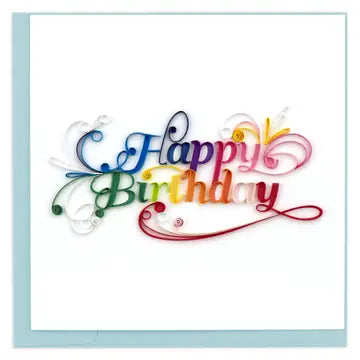 Quilling Cards Happy Birthday Rainbow