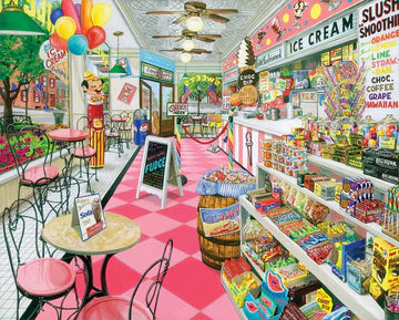 Ice Cream Parlor Puzzle,  White Mountain Puzzles 1000 Pieces