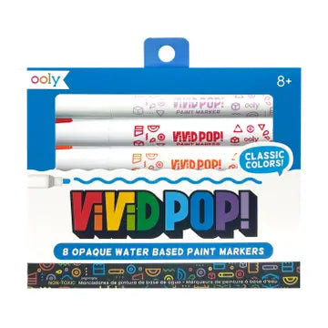 Ooly Vivid Pop Paint Markers, Classic