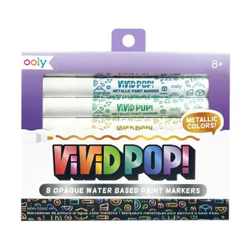 Ooly Vivid Pop Paint Markers, Metallic