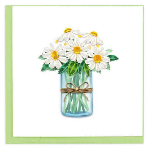 Quilling Cards Jar of Daisies