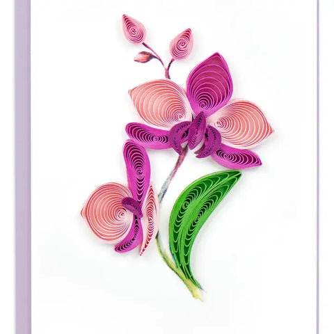 Quilling Cards Orchid Mini Enclosure Card