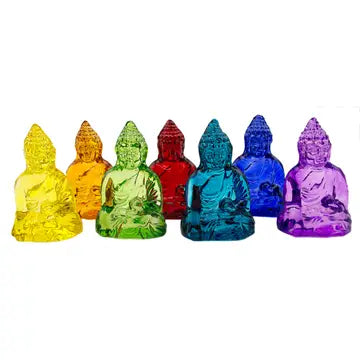 Colored Glass Buddhas