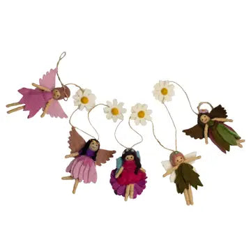 Felt Fairy Garden Garland Made in Nepal
