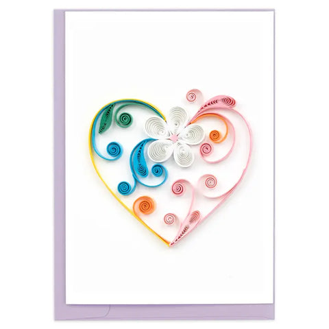 Quilling Cards Colorful Heart Mini Enclosure Card