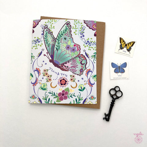 Cynla Butterfly Thank You Card