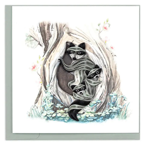 Quilling Cards Raccoon