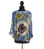 Cornflower Blue Daisy Kimono