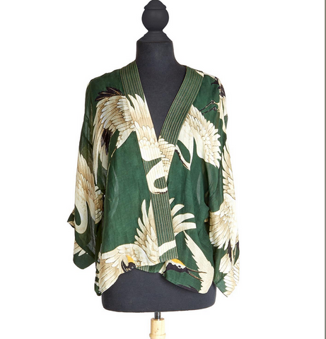 Forest Green Heron Kimono