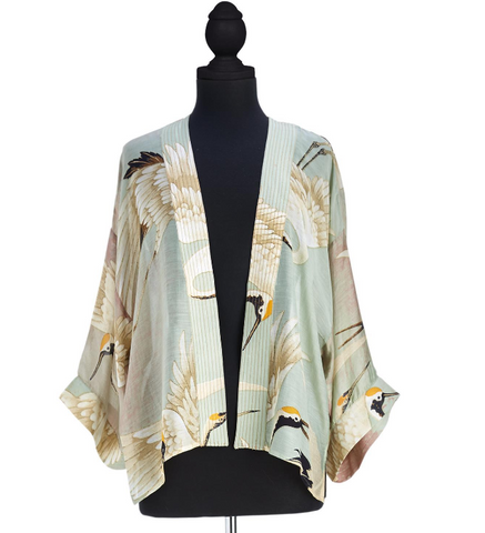 Aqua Heron Kimono