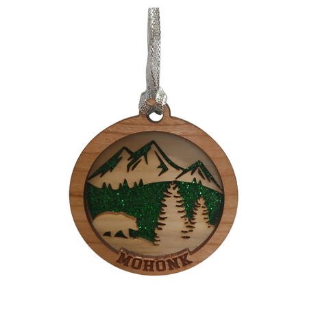 Green Glitter Shadowbox Ornament