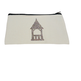 Locally Hand-Pressed Glitter Summerhouse Canvas Pouch
