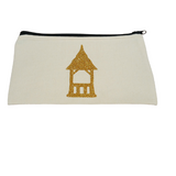Locally Hand-Pressed Glitter Summerhouse Canvas Pouch