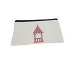 Locally Hand-Pressed Glitter Summerhouse Canvas Pouch