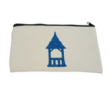 Locally Hand-Pressed Glitter Summerhouse Canvas Pouch