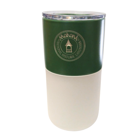 Green Ceramic Travel Mug with Silicone Grip