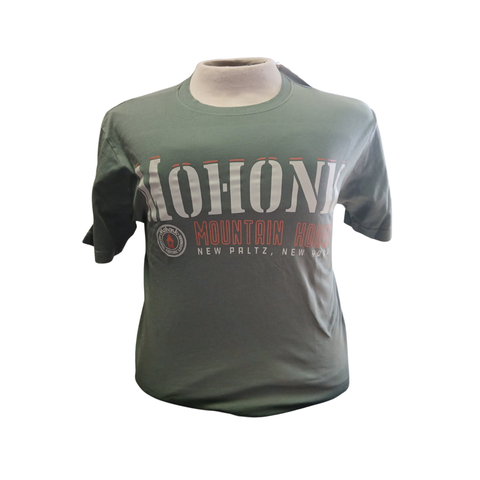 Go To Tee in Soft Green with Orange and White Logo