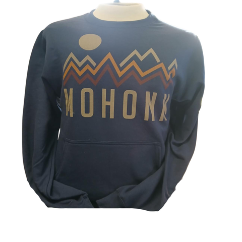 Navy Crew with Mountain Stripes