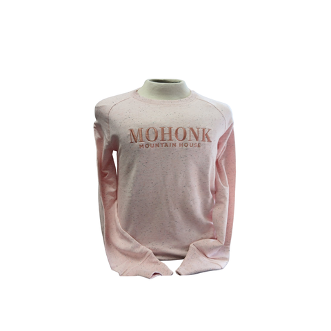 Pink Confetti Crew with Embroidered Logo