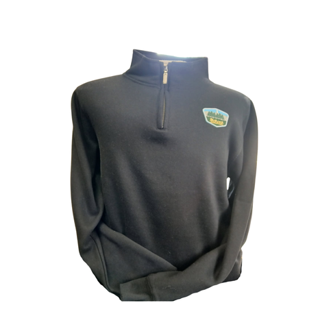 Quarter Zip Patch Sweatshirt