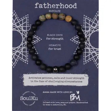 Men's Rhyolite Bracelet "Fatherhood" by Soulku