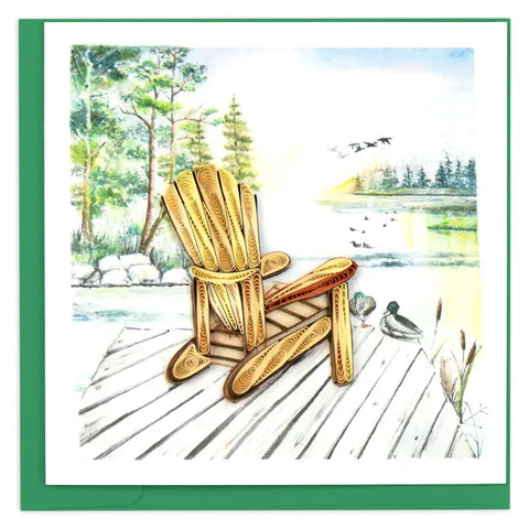 Quilling Card Chair by the Lake Card