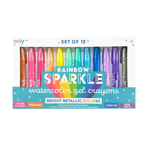 Ooly Rainbow Sparkle Metallic Watercolor Gel Crayons