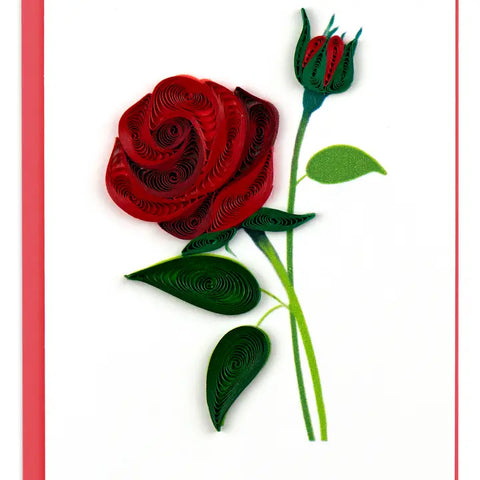 Quilling Cards Rose Enclosure Card