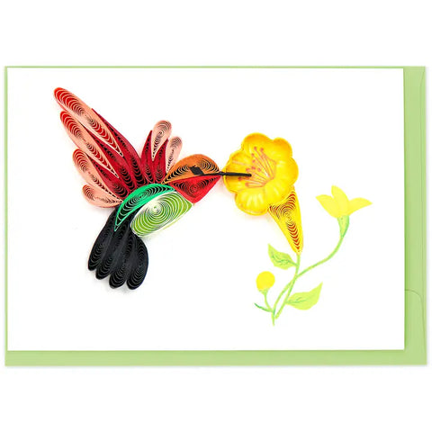 Quilling Cards Hummingbird Enclosure Card