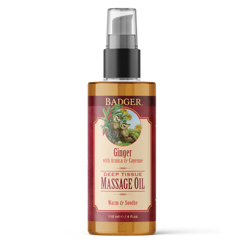 Badger Balm Ginger Deep Tissue Massage Oil