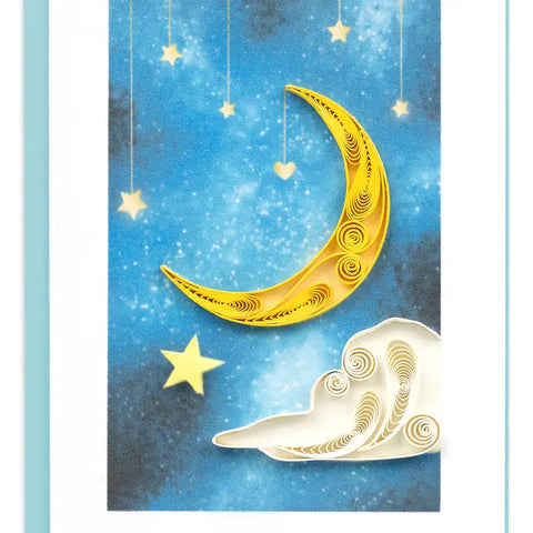 Quilling Cards Crescent Moon Enclosure Card