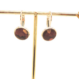 Sterling Silver French Leverback Earrings with Checkerboard Rhinestones