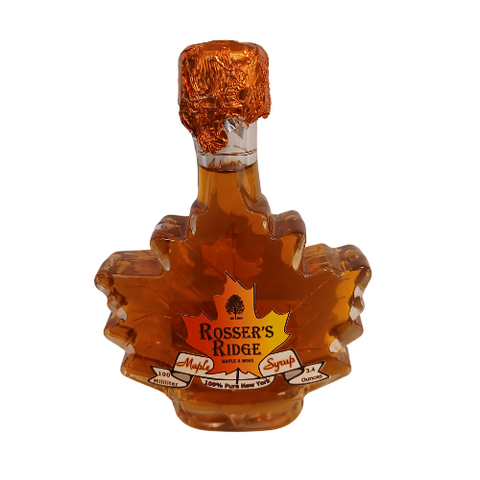 Rosser's Ridge 3.4 ounce Glass Leaf Maple Syrup