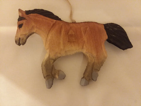 Wooden Horse Ornament