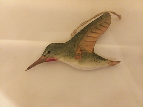 Wooden Hummingbird Ornament
