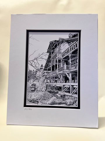 Paul Kmiotek Pen and Ink Mohonk Print