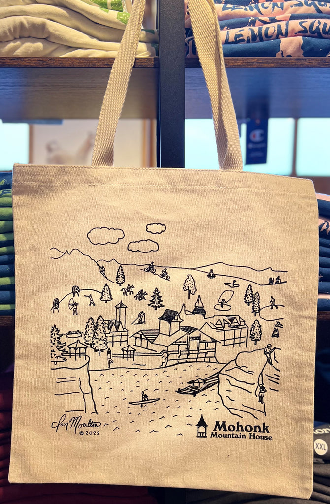 Mohonk Line Drawing Tote Bag Mohonk Mountain House Gift Shop mohonk-line-drawing-tote-bag-mohonk-mountain-house-gift-shop